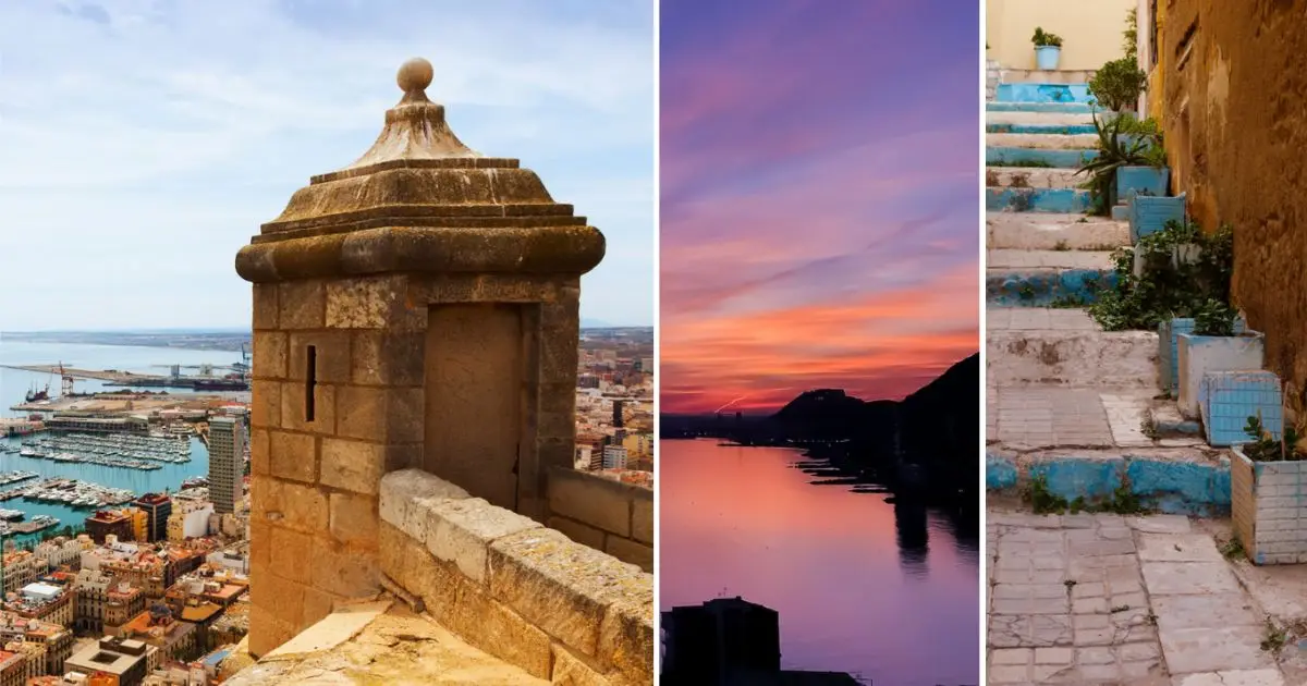Vy över Alicante i Spanien